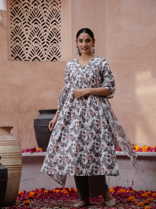 Floral Printed Kurta Set