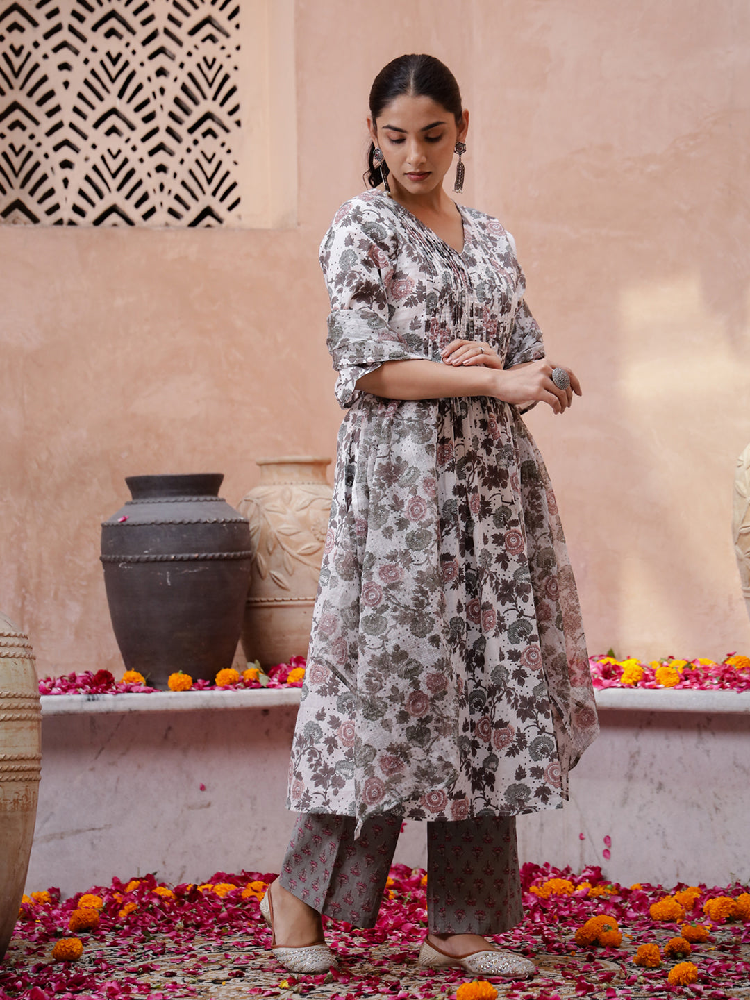 Floral Printed Kurta Set