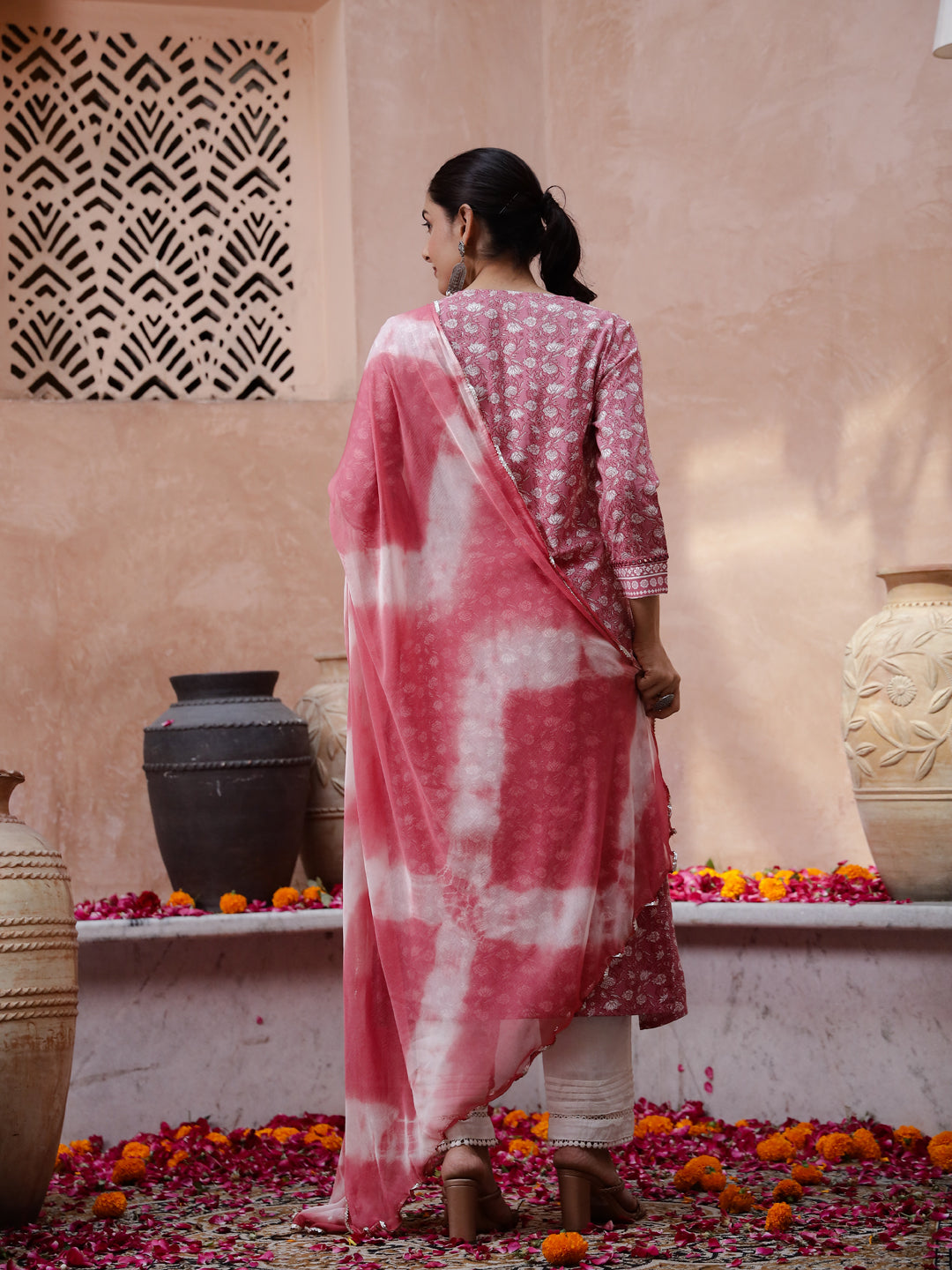 Floral Printed Kurta Set with Dupatta