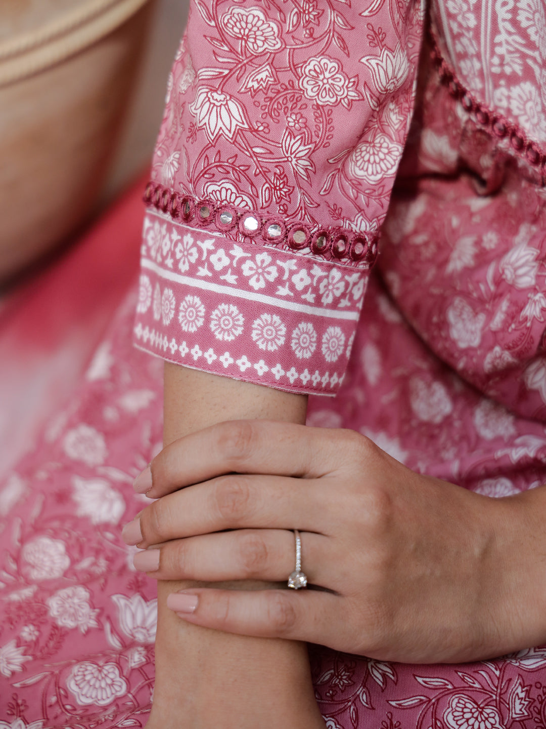 Floral Printed Kurta Set with Dupatta - SanskrutiHomes 