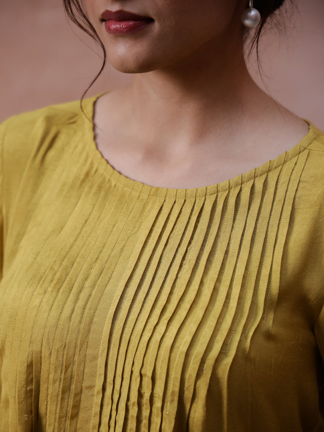Round Neck Solid Print Co-ords Set