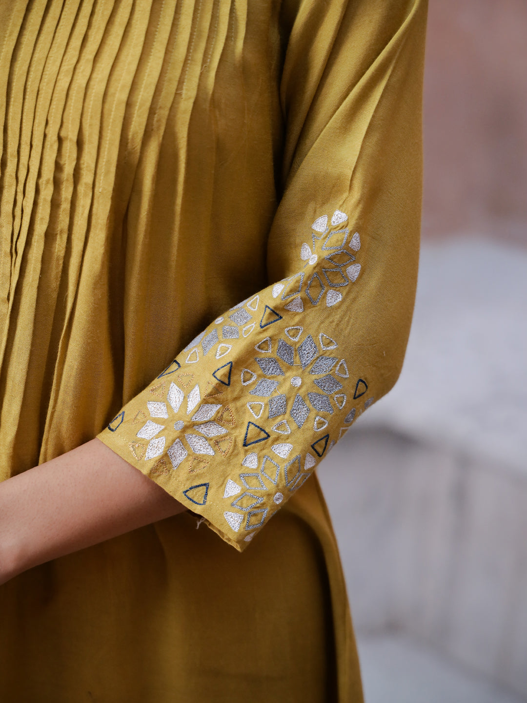 Round Neck Solid Print Co-ords Set
