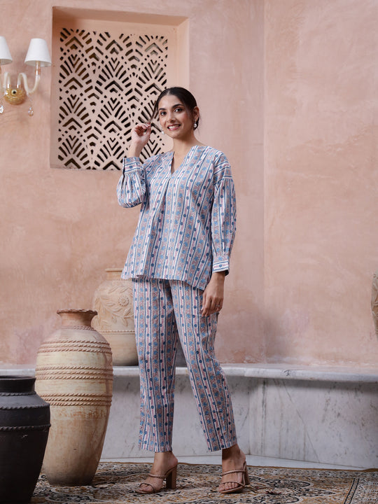 Floral Printed Cord Set