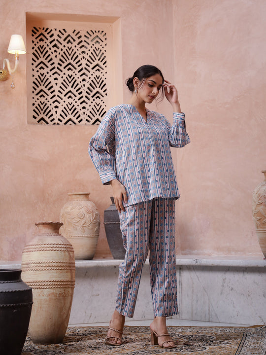 Floral Printed Cord Set