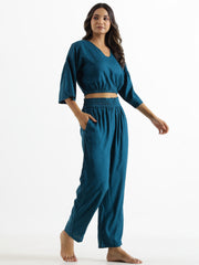 Women Rayon Slub Night Suit