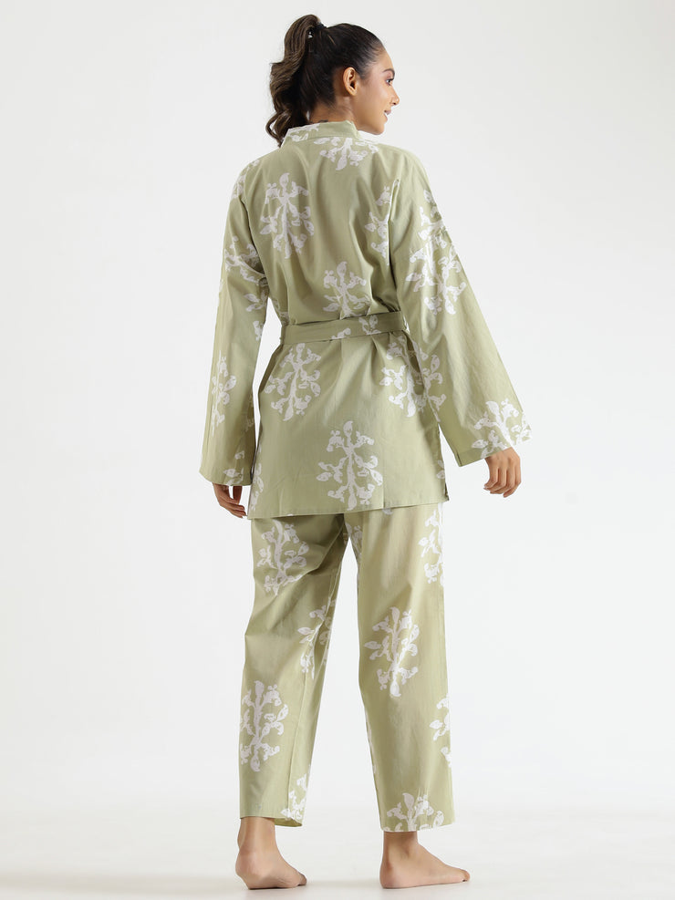 Floral leaf Night suit set