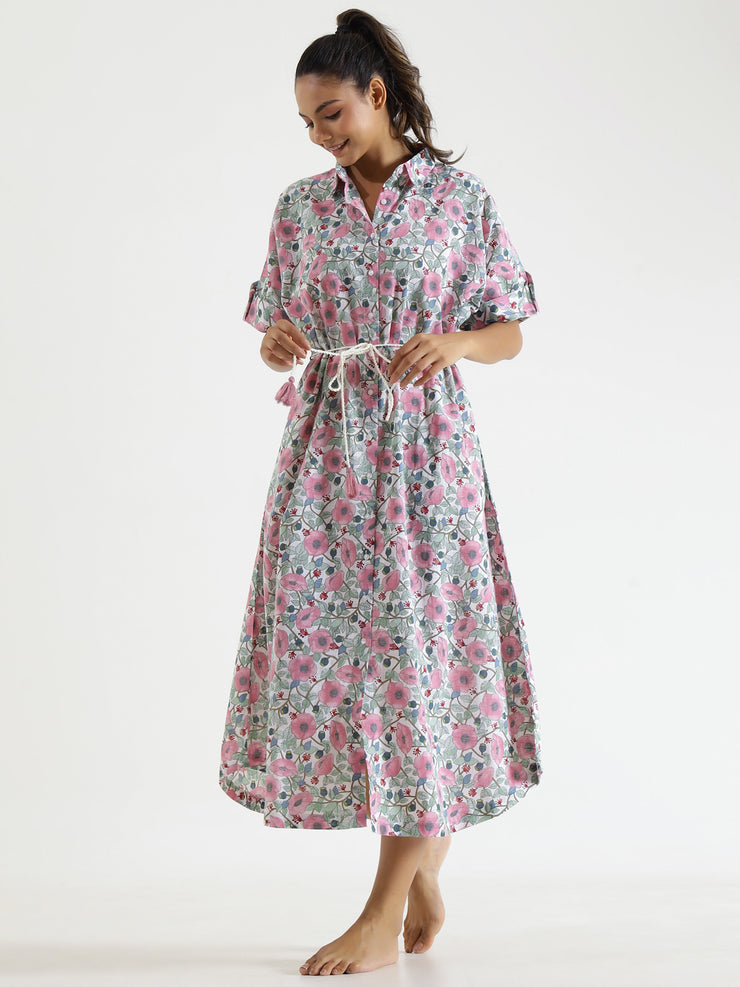 Women Pure Cotton NIGHT Dress – Sanskruti Homes