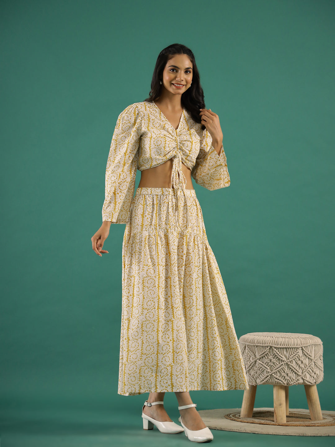 Cotton Printed Full Sleeves Co-Ord Set For Women