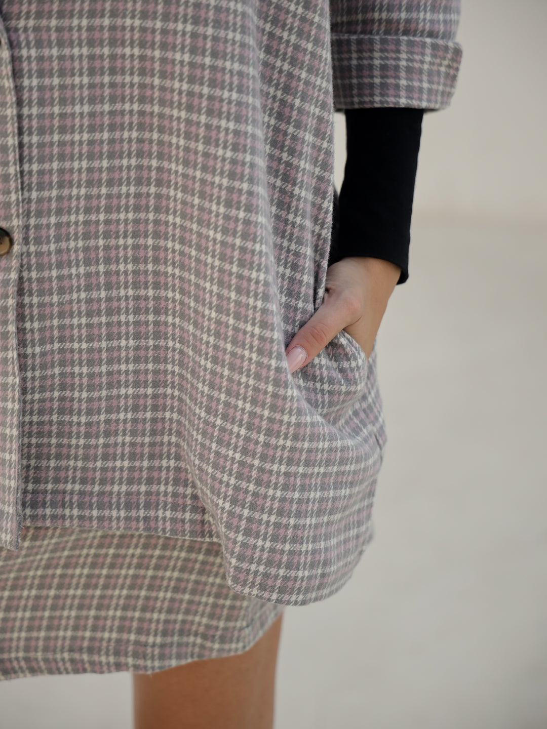 Grey Color Strips Printed Co-Ords Set