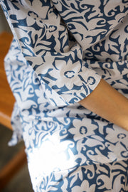Blue & White Printed Loungewear Set