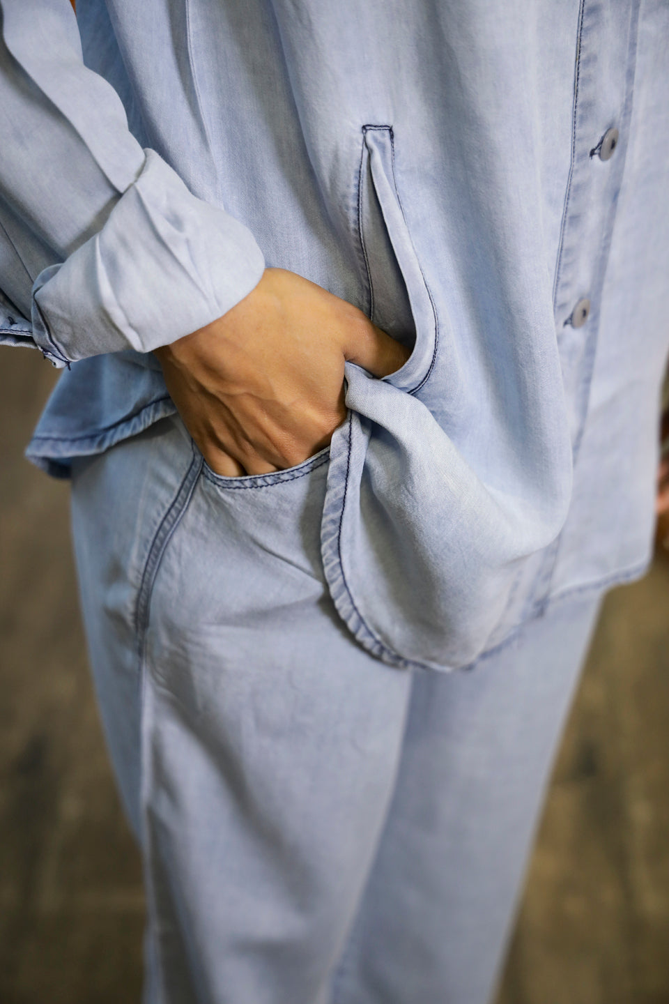 Light Blue Denim Co-Ord Set
