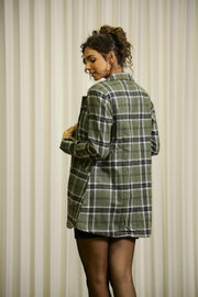 Green Checks Cotton Jacket