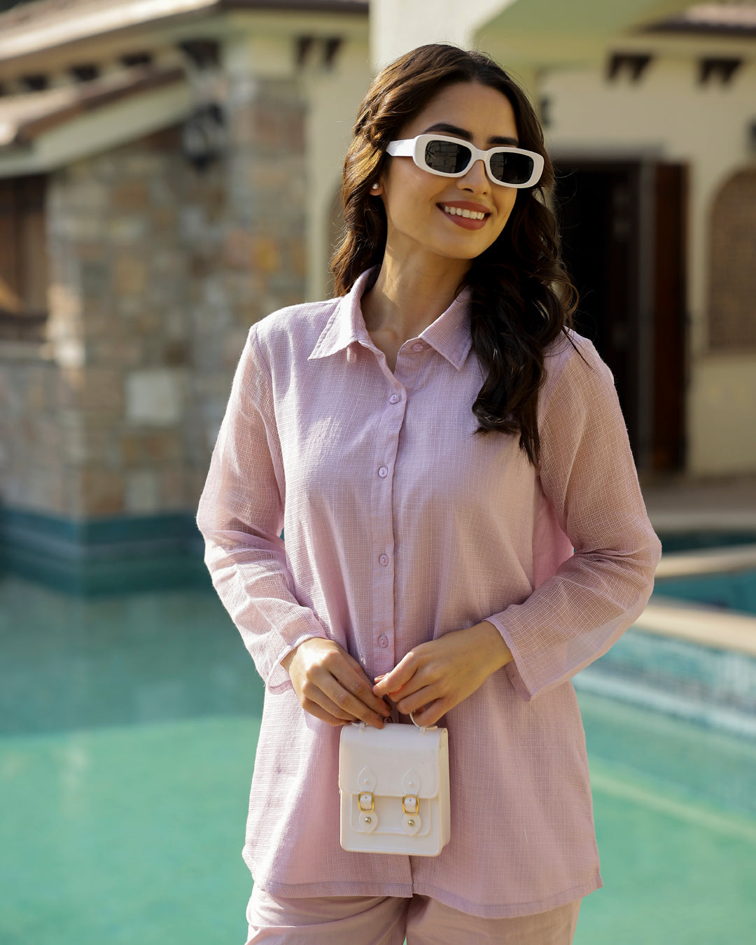 Solid Print Cotton kotadoriya Co-ords Set for Women - SanskrutiHomes 