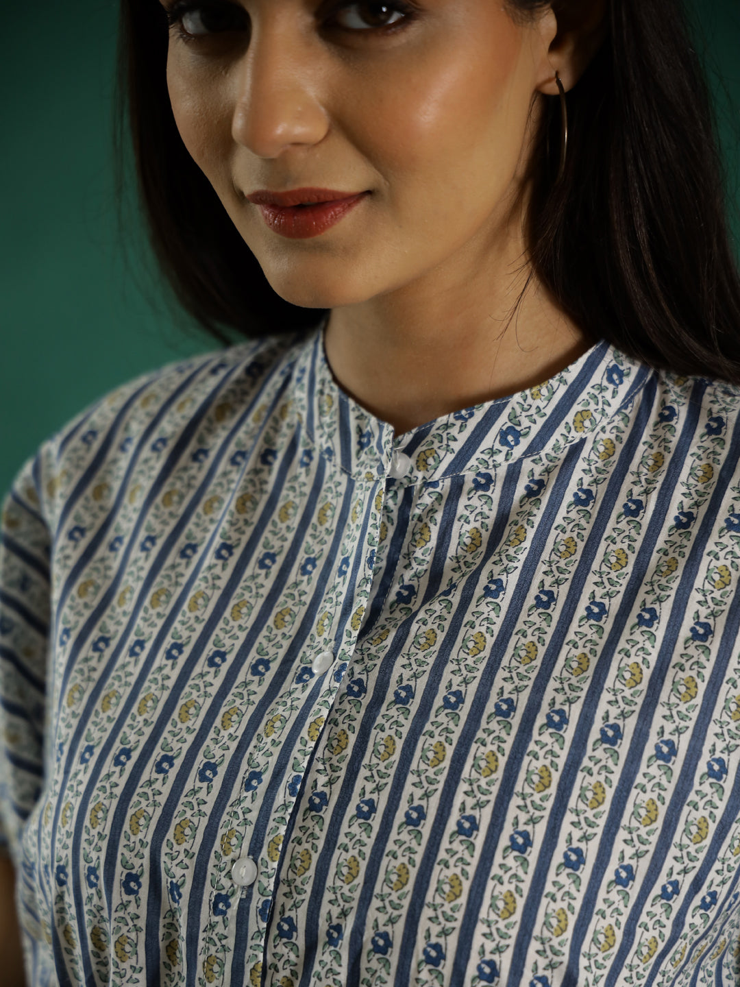 Grey Cotton Kaftan For Women