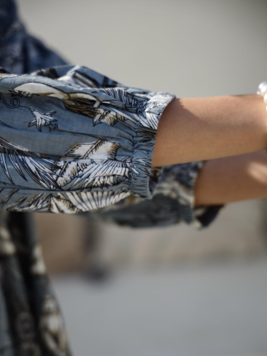 Grey Animal Print Cotton Co-Ords Set