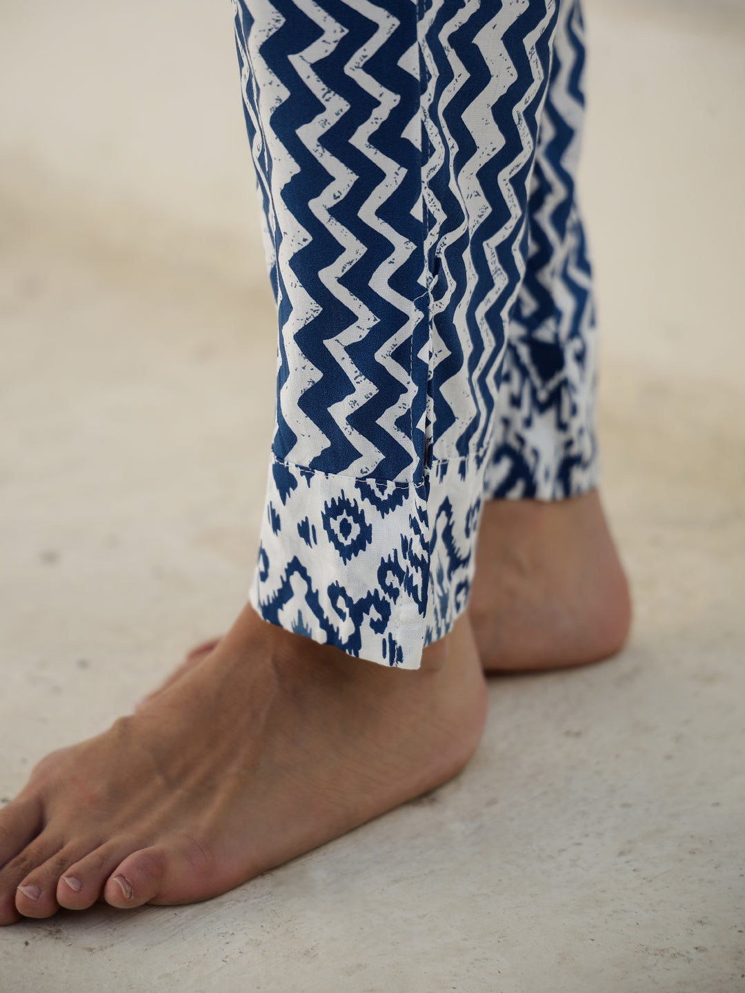 Set Of 3 Geometric Print Night Suit