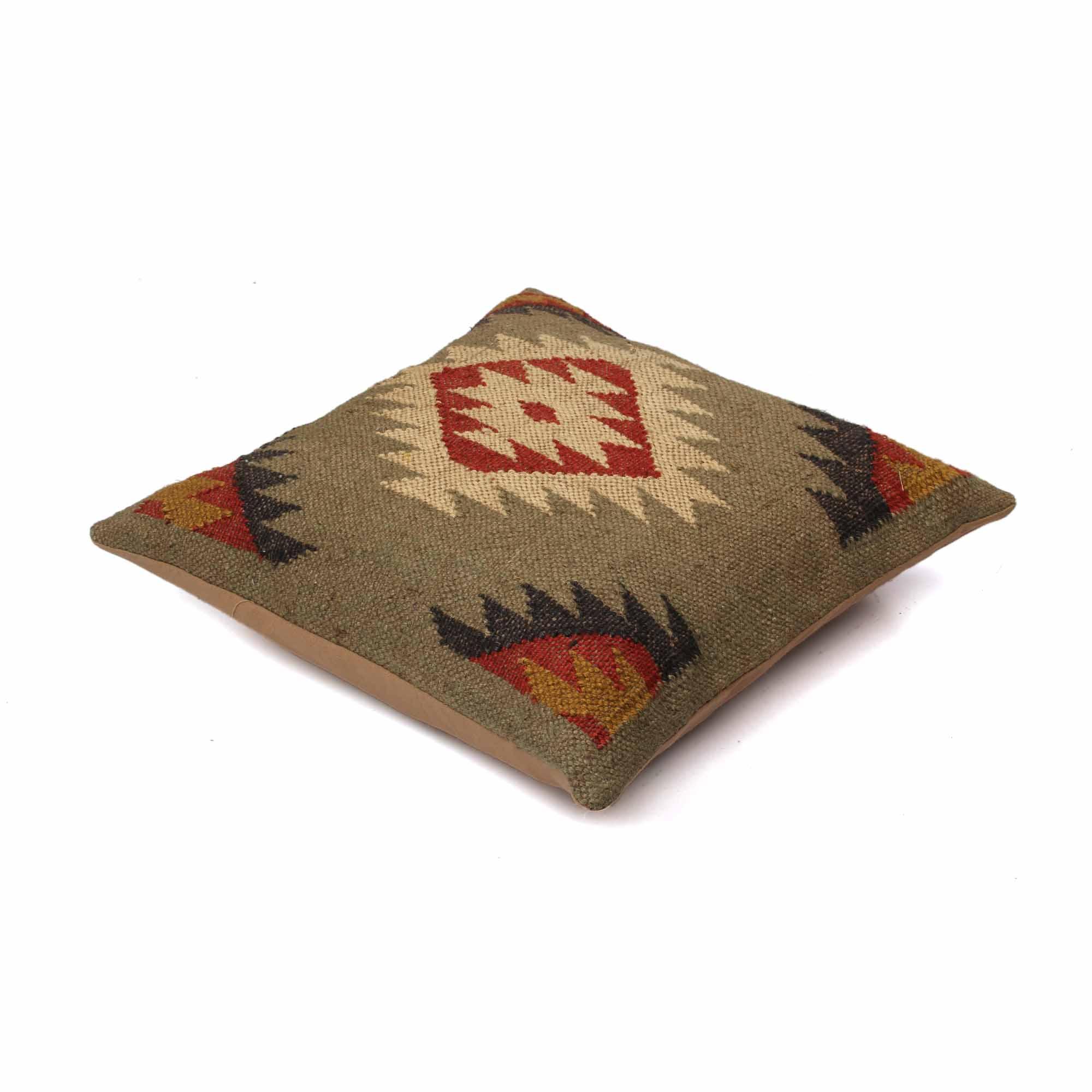 Multi-Color Hand-Made Jute Cushion Cover