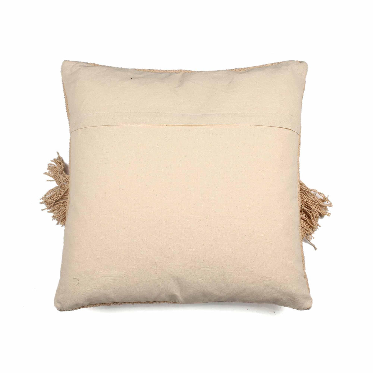 Hand-Made Cotton Beige Cushion Cover