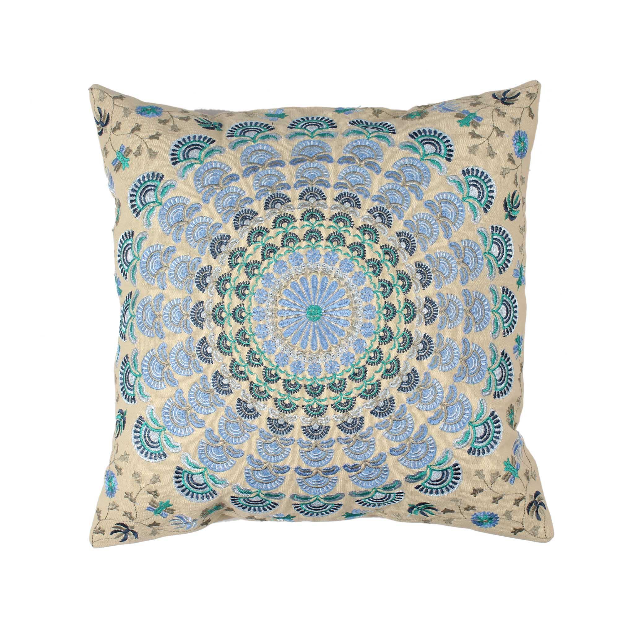 Embroidered Cotton Multicolor Cushion Cover