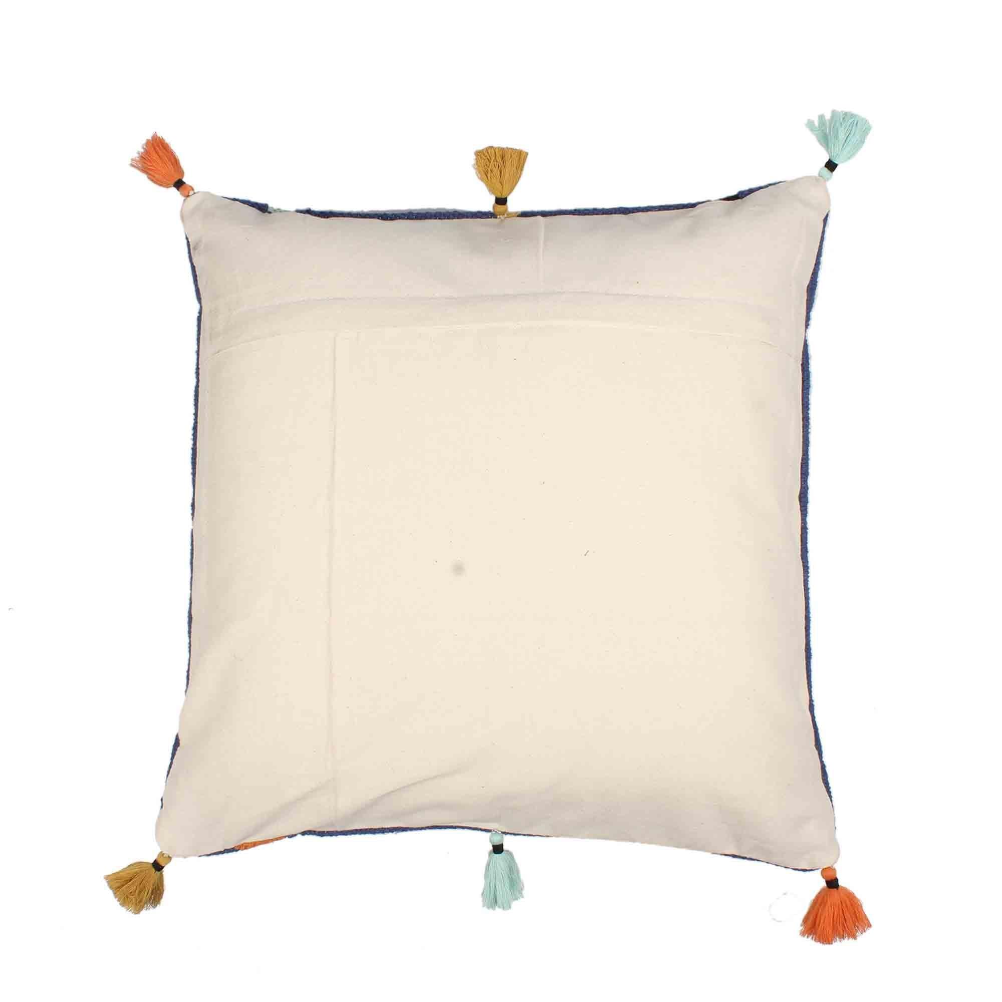 Hand-made Cotton Multicolor Cushion Cover - SanskrutiHomes 