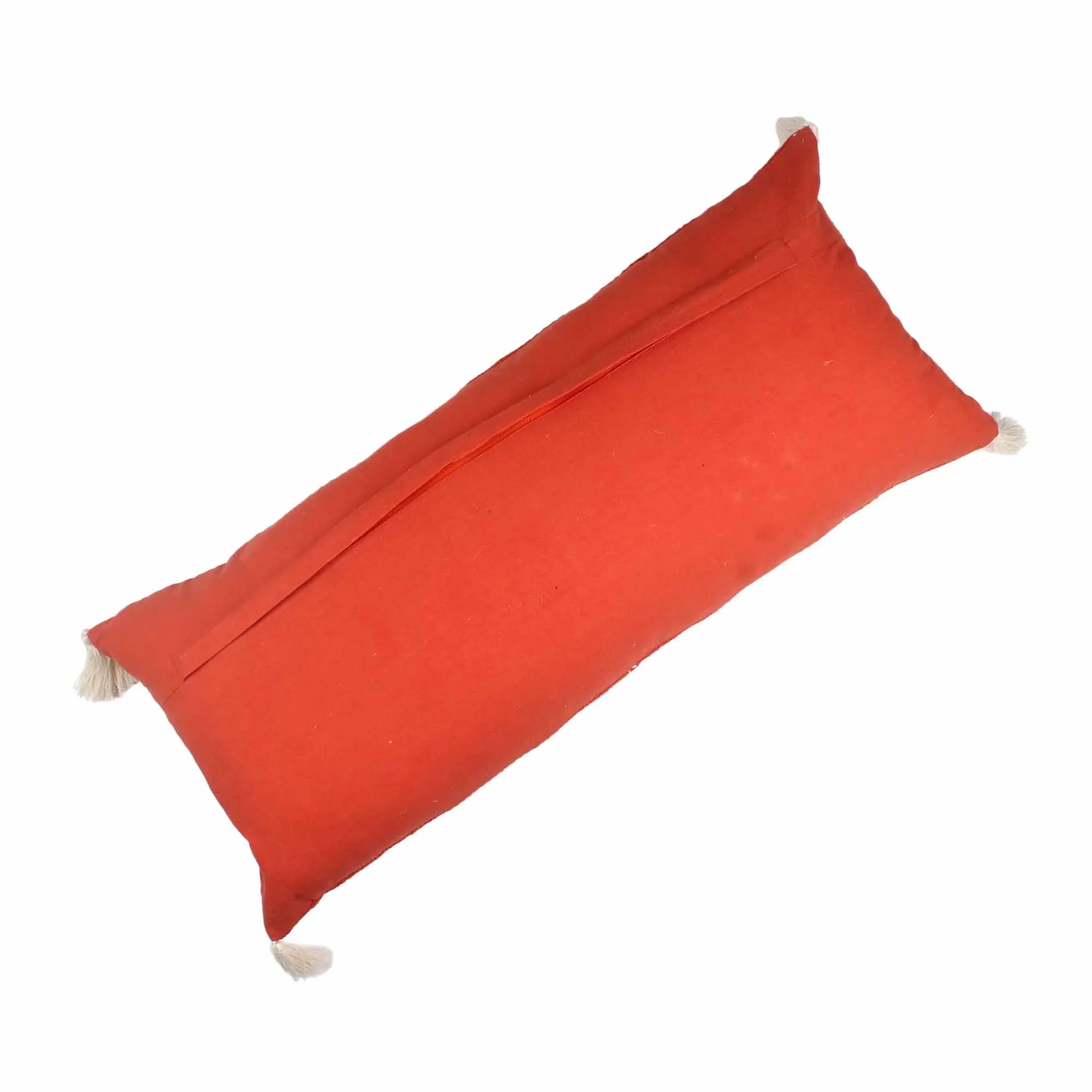 Hand-made Cotton handloom lumbar pillow cover - SanskrutiHomes 