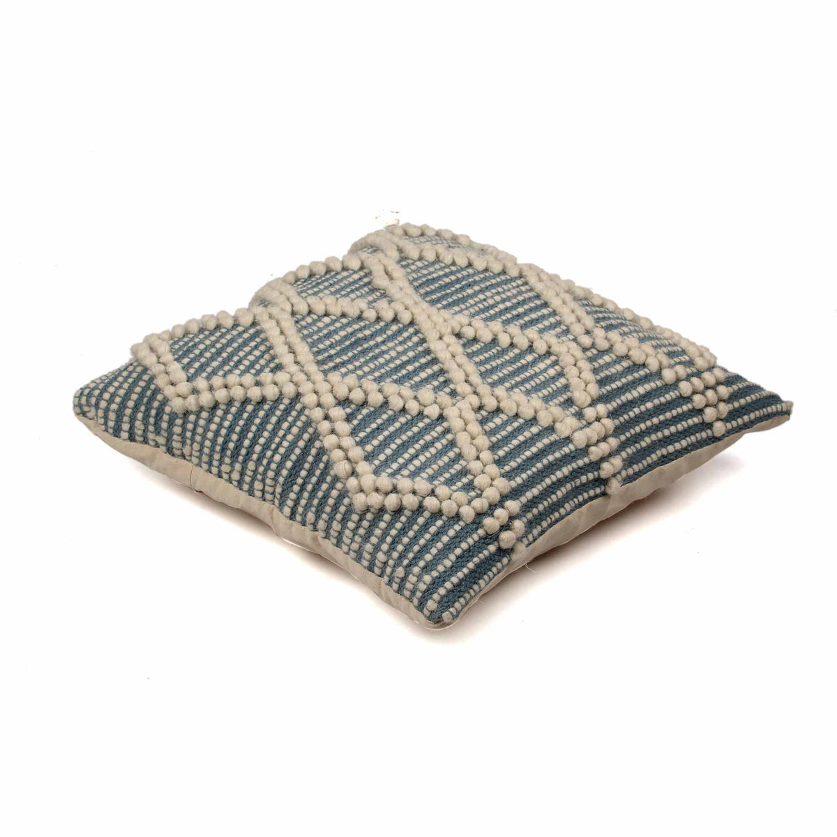 Hand-Made Cotton Teal Cushion Cover