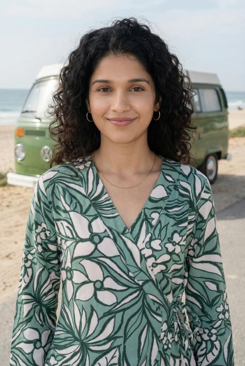 Green Floral Print Viscose Rayon Co-Ords Set For Women