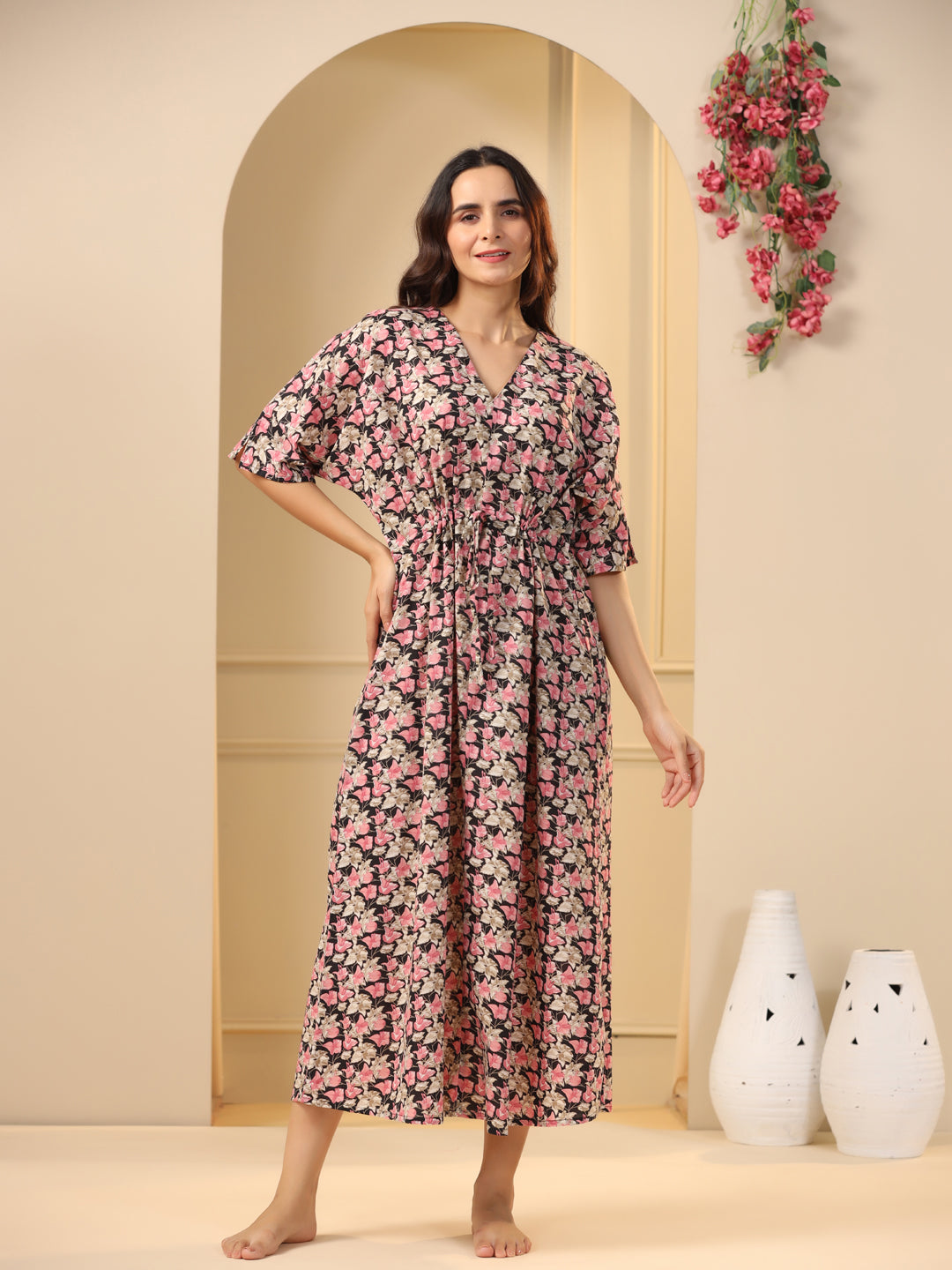cotton night dress for women india Shop Dresses Online @ Discounted Price, Best Deals On Size:48 Long & any size pants (add Size in payment comment section) INV-60204100844 Kaftan Olympic Club Wedding Venue White Pattern