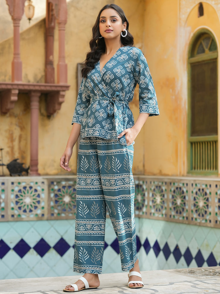 Riviera Printed cotton co-ord Set