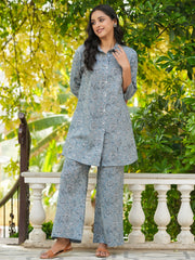 Printed pure cotton co-ord set