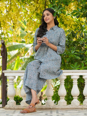 Printed pure cotton co-ord set