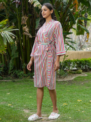 Multi-color  Cotton printed kimono robe