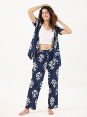 Indigo booti 3 pc Night Suit Set with Pyjama