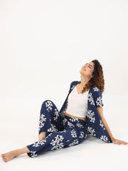 Indigo booti 3 pc Night Suit Set with Pyjama