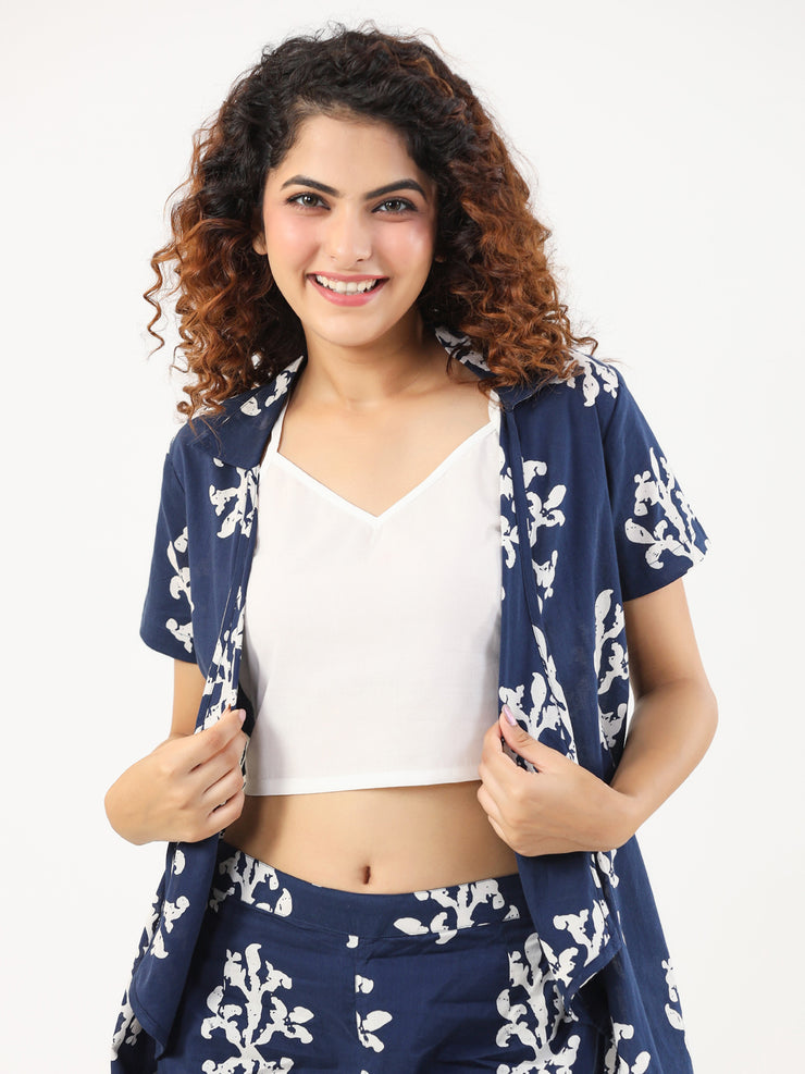 Indigo booti 3 pc Night Suit Set with Pyjama