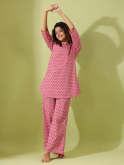 Cotton Booti  print loungewear set