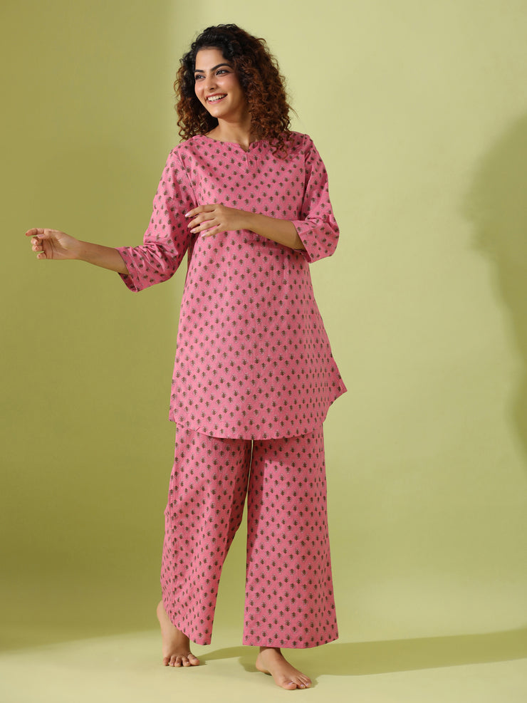 Cotton Booti  print loungewear set