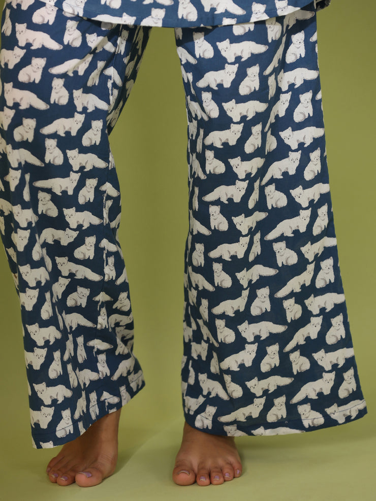 Blue panda  print loungewear set