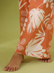 Orang leaf print loungewear set