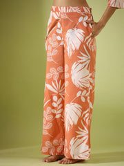 Orang leaf print loungewear set