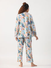 Liberty 3 pc Night Suit Set with Pyjama