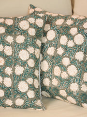 Cotton Off White Colour Floral Cushion Covers