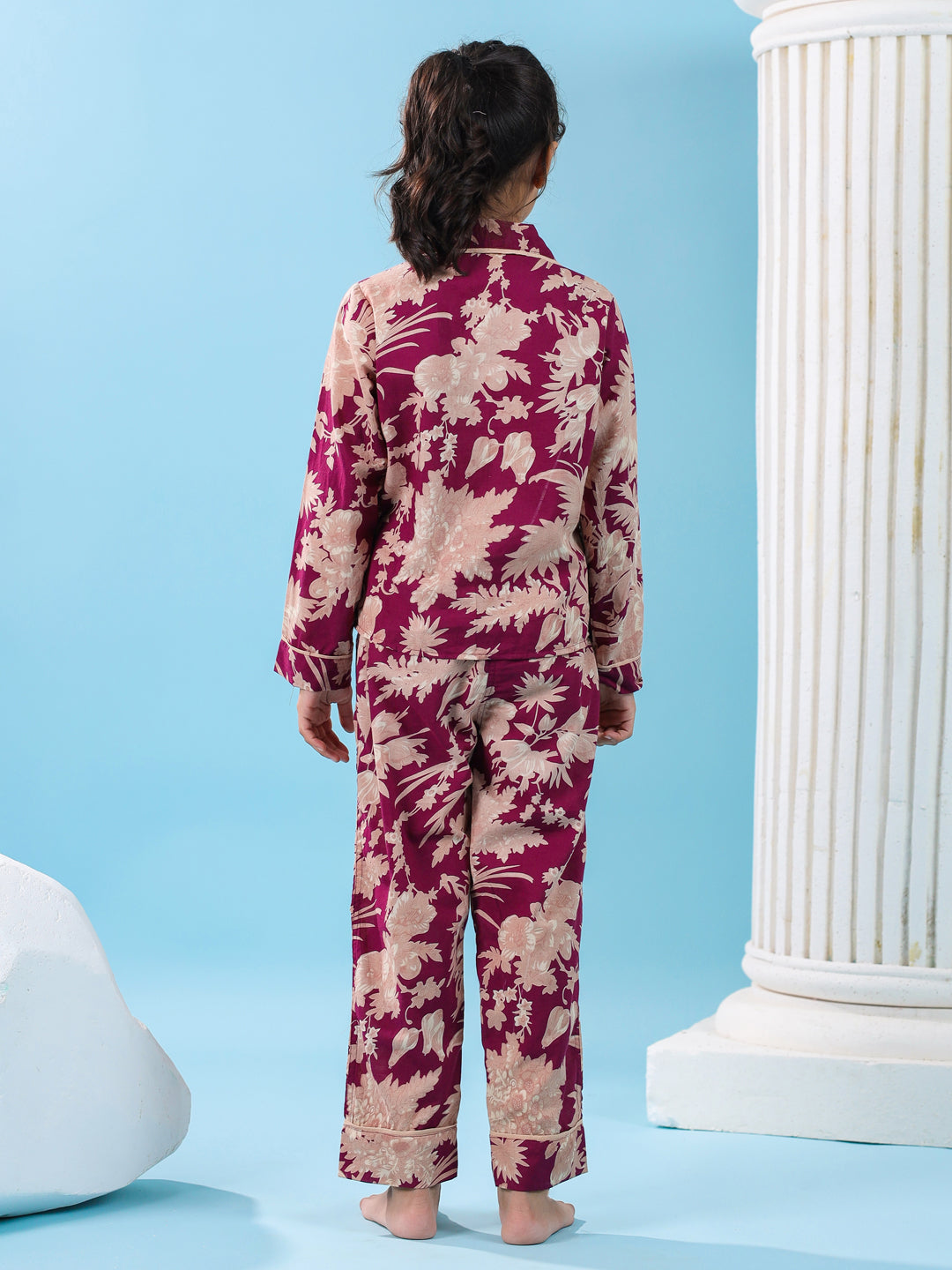 Cotton Printed Full Sleeves Night Suit Set