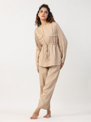 Women Beige modal co-ord set