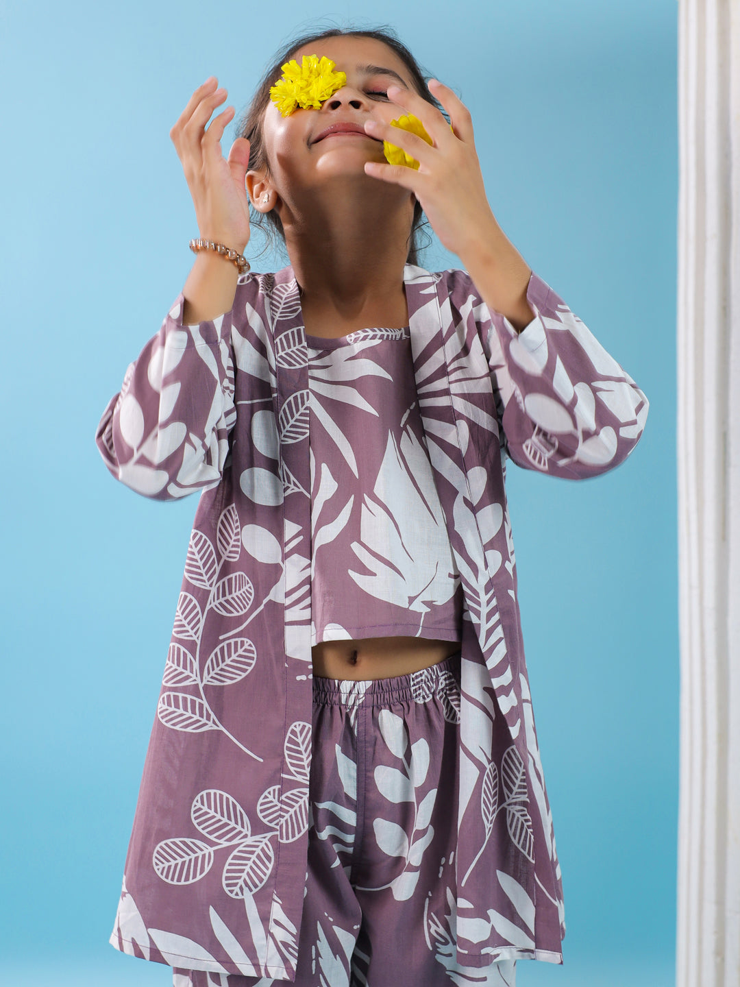 Set of 3 Cotton Night Suit Set for Kids - SanskrutiHomes 