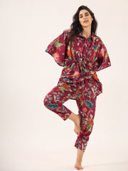 Rosewood Cotton Kaftan Set