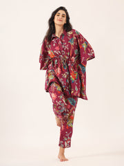 Rosewood Cotton Kaftan Set