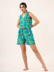 MULTI COLOUR SHORTS Cotton Night SUIT