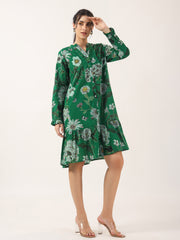 Dark green Cotton  Lounge Dress