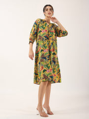 Monkey print Cotton Lounge Dress